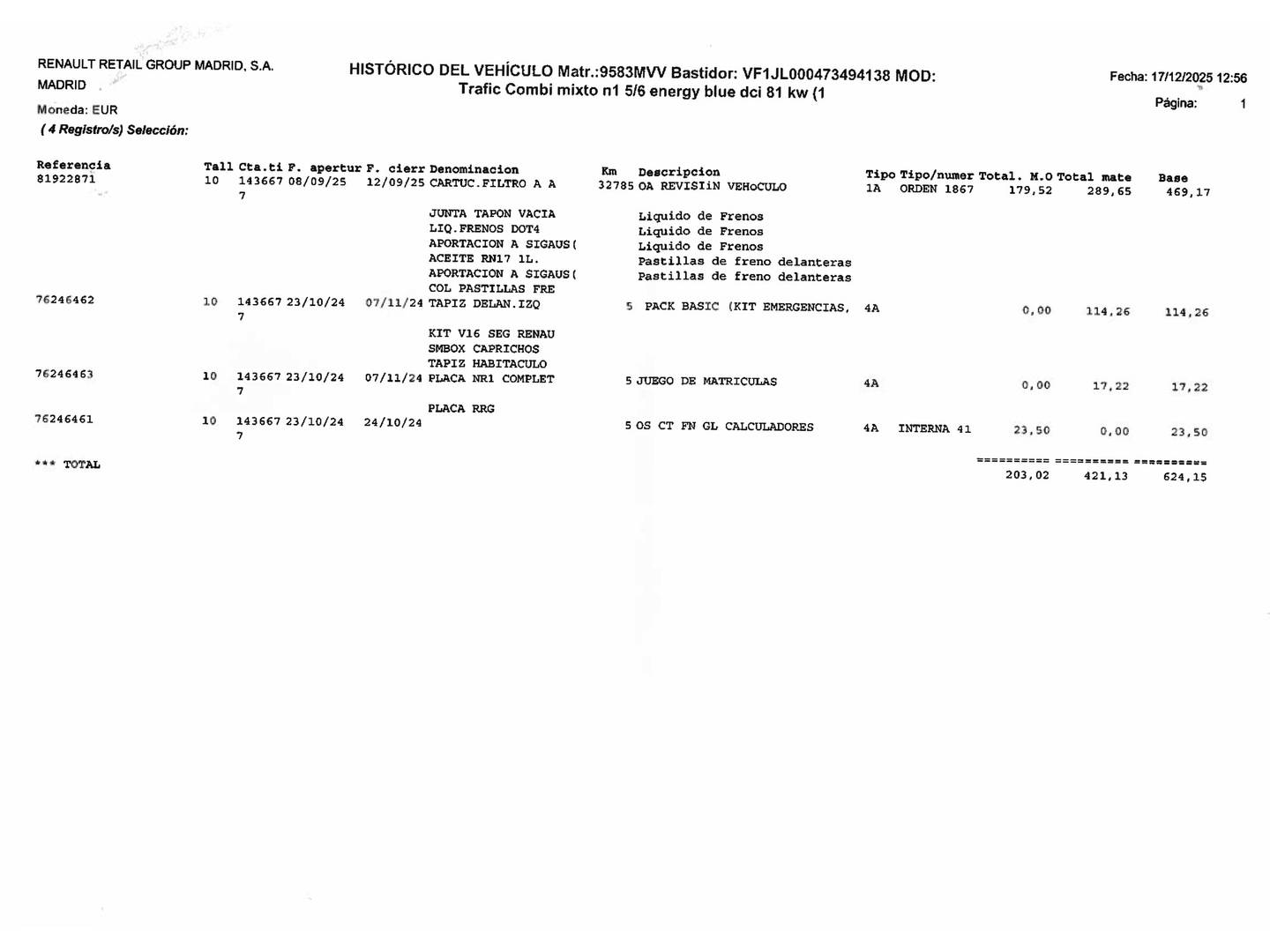 Foto Renault Trafic Renault Trafic Combi Mixto Energy Blue dCi (110 CV) 6 Plazas