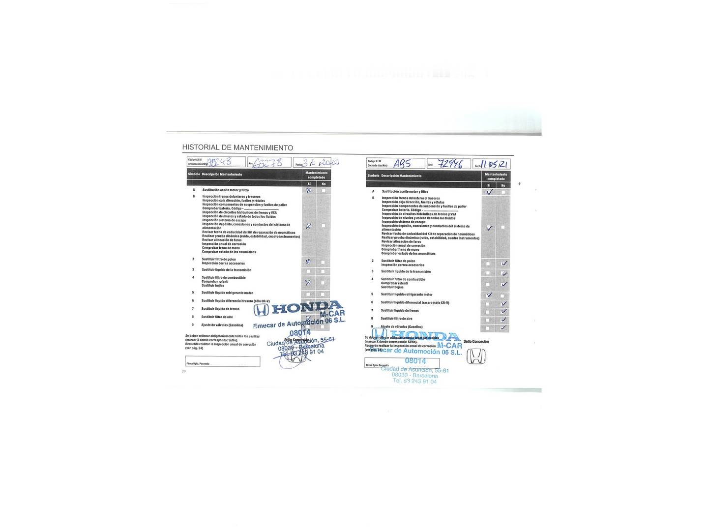 Foto del mantenimiento del Honda HR-V Honda HR-V 1.6 i-DTEC Executive (120 CV)