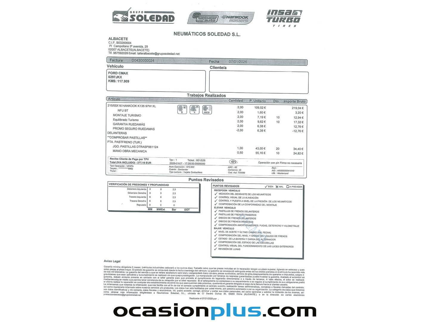 Foto del mantenimiento del Ford C-Max Ford C-Max 1.0 EcoBoost Trend+ (125 CV)