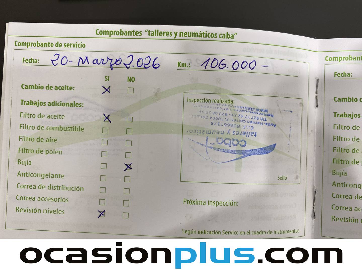 Foto del mantenimiento del Toyota Yaris Toyota Yaris 100 Active (99 CV)