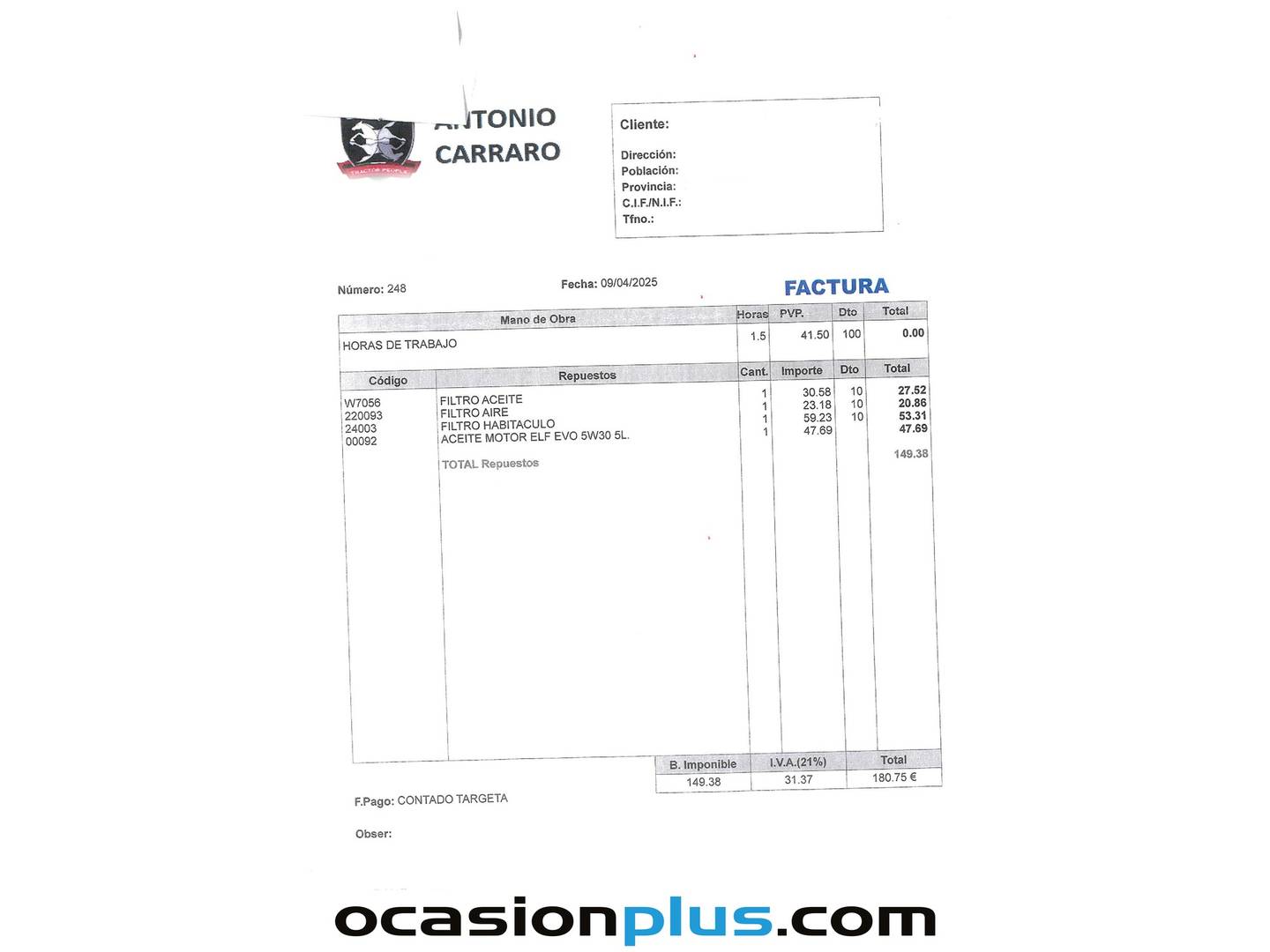 Foto del mantenimiento del Opel Astra Opel Astra 1.2 Turbo SHL 2020 (110 CV)