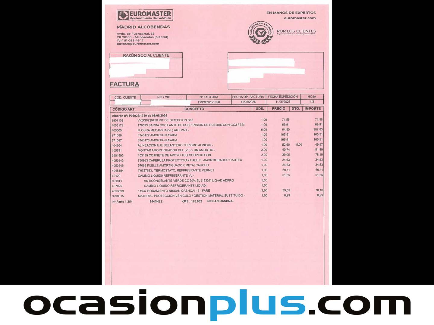 Foto del mantenimiento del Nissan QASHQAI Nissan Qashqai 1.5 dCi S&S Acenta 4x2 (110 CV)