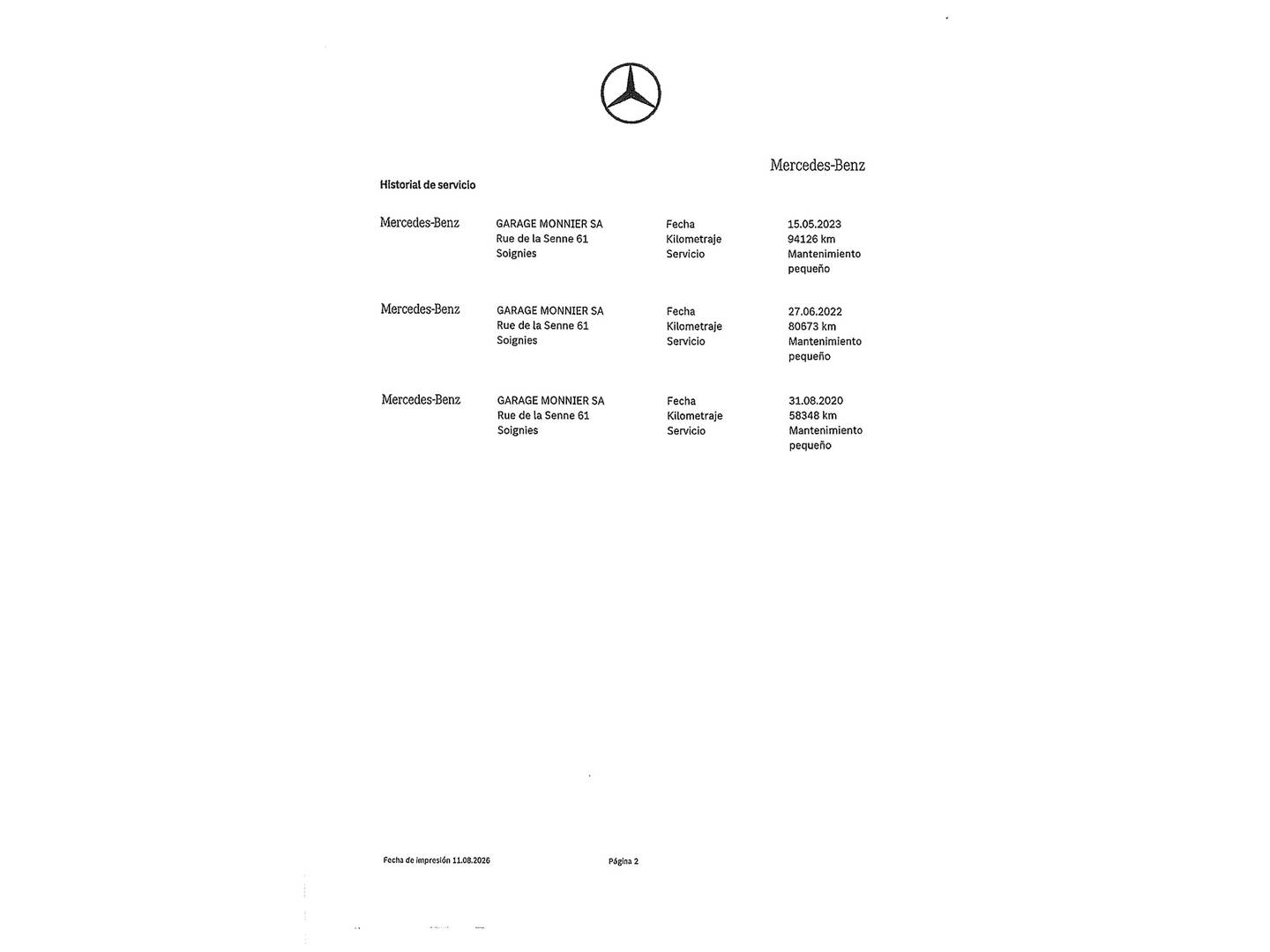 Foto del mantenimiento del Mercedes Clase X Mercedes Clase X 250 d Pure 4Matic (190 CV)