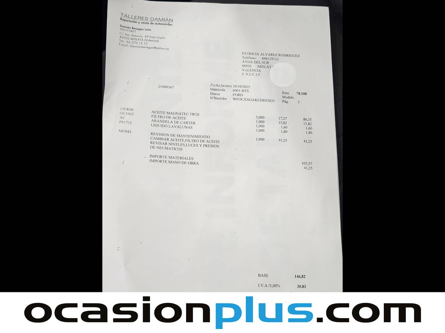 Foto del mantenimiento del Ford Fiesta Ford Fiesta 1.0 EcoBoost S&S Sport (125 CV)