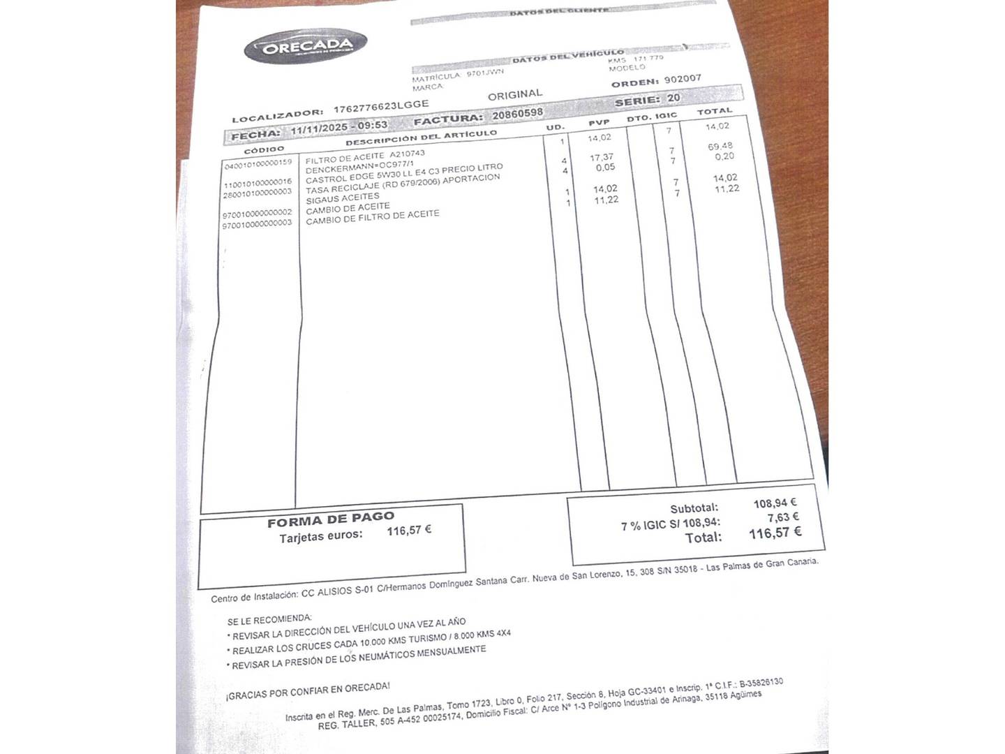 Foto del mantenimiento del Skoda Fabia Skoda Fabia 1.2 TSI Monte Carlo (110 CV)