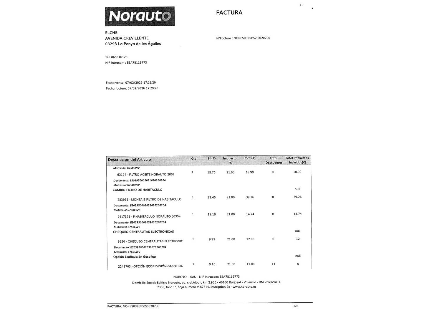 Foto del mantenimiento del Nissan Micra Nissan Micra IG-T Acenta (92 CV)