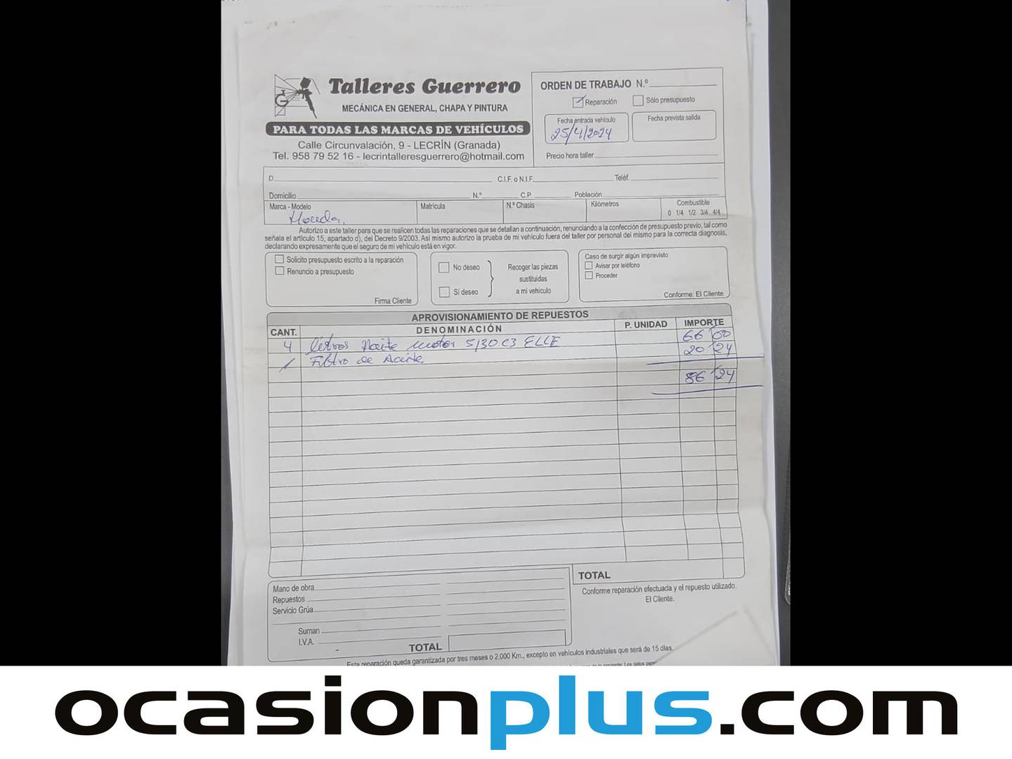 Foto del mantenimiento del Honda HR-V Honda HR-V 1.5 i-VTEC Elegance (130 CV)
