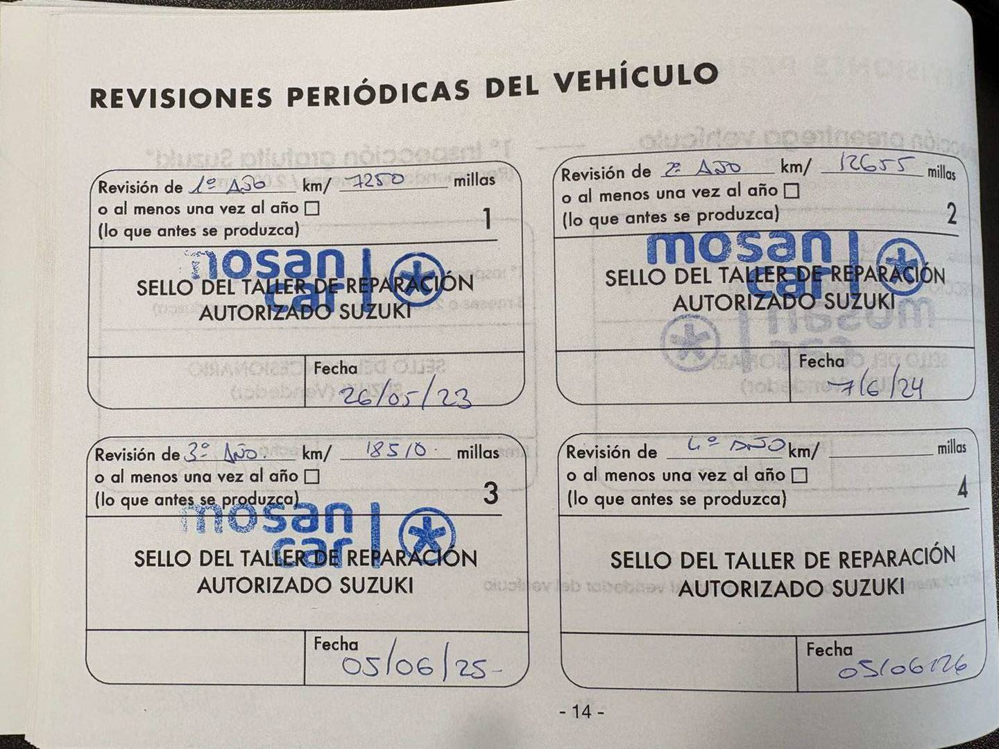 Foto del mantenimiento del Suzuki Swift Suzuki Swift 1.2 Mild Hybrid GLX  (83 CV)