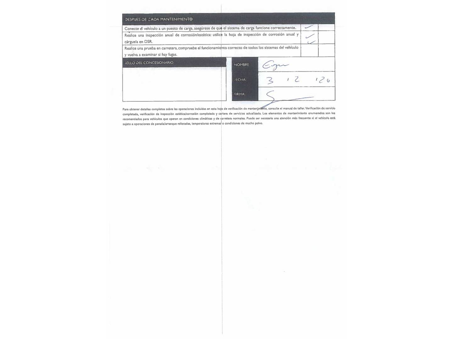 Foto del mantenimiento del MG eHS MG eHS 1.5 T-GDI PHEV Luxury  (258 CV)