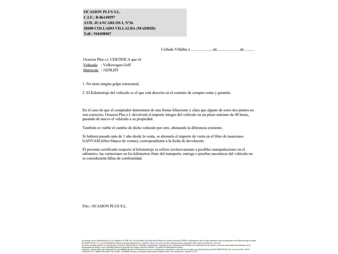 Certificado