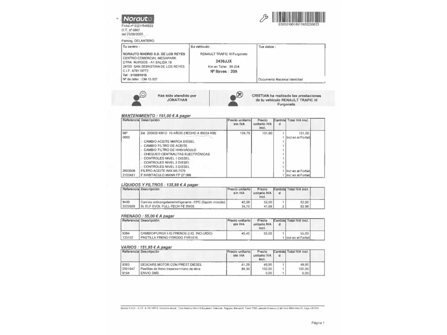 Foto Renault Trafic Renault Trafic Passenger Passenger dCi 125 Edition Energy (125 CV)
