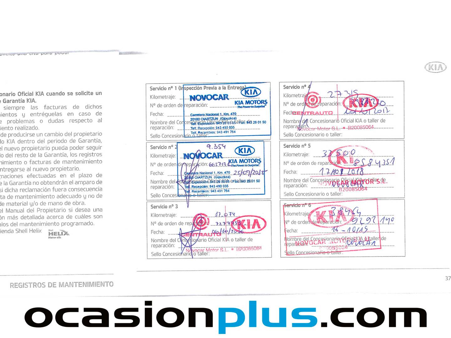 Foto del mantenimiento del KIA Sportage KIA Sportage 1.6 GDI Drive 4x2 (135 CV)