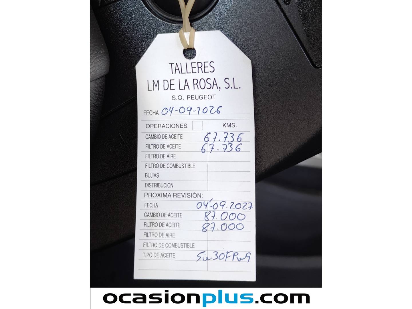 Foto del mantenimiento del Peugeot 308 Peugeot 308 PureTech 130 S&S Style (130 CV)