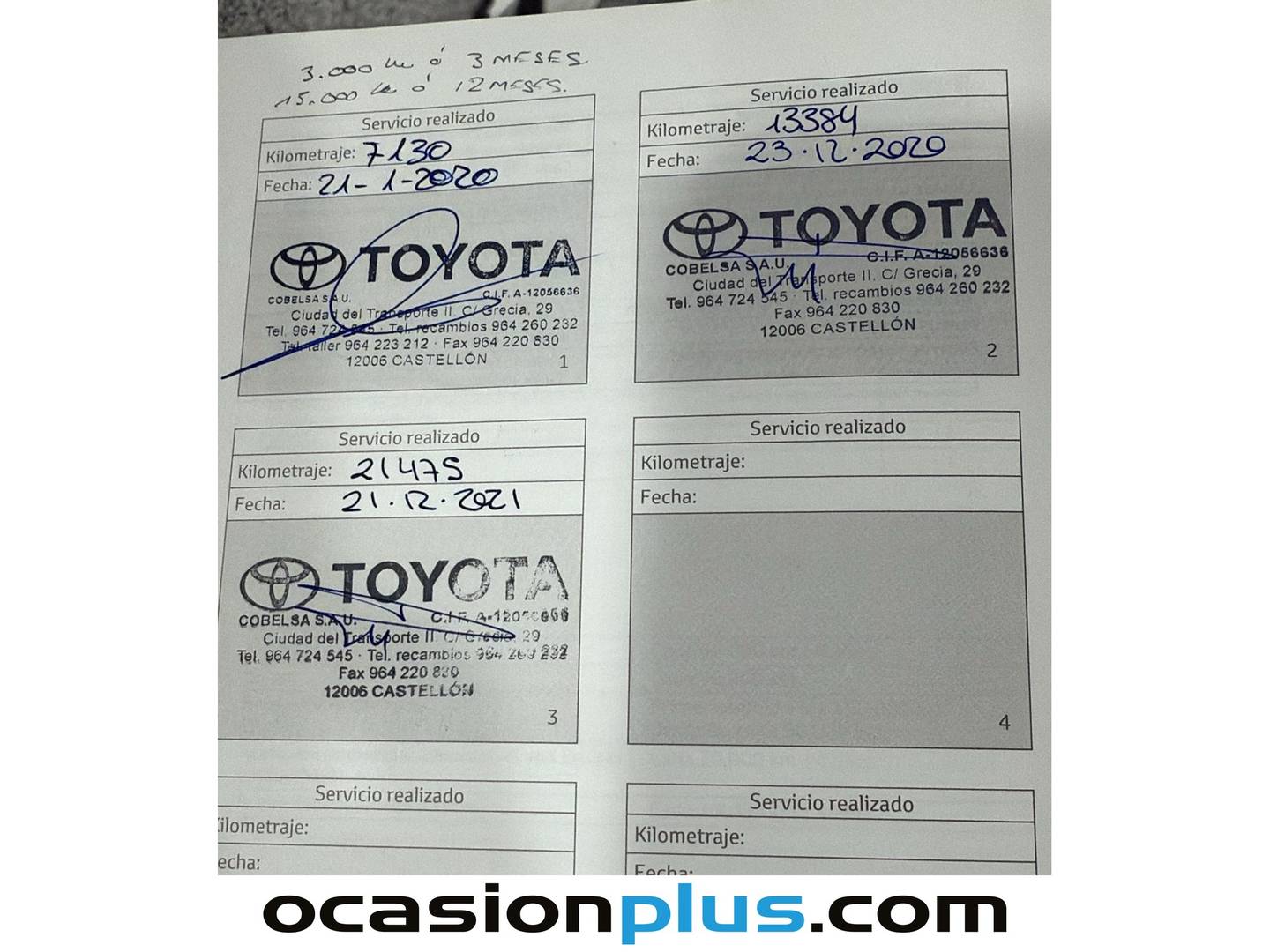 Foto del mantenimiento del Toyota C-HR Toyota C-HR 1.8 125H Advance (122 CV)