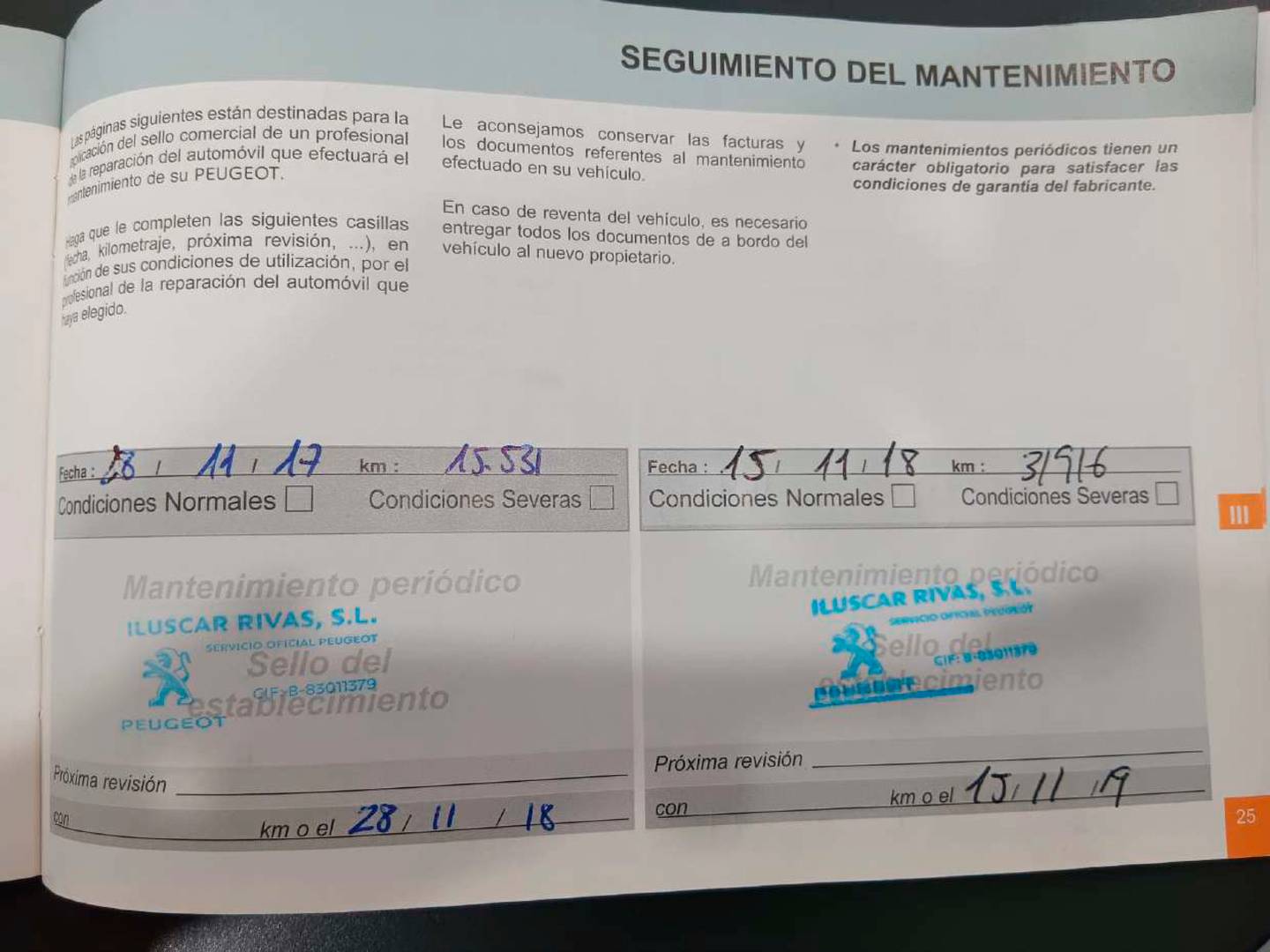 Foto del mantenimiento del Peugeot 2008 Peugeot 2008 BlueHDi 100 Style (100 CV)
