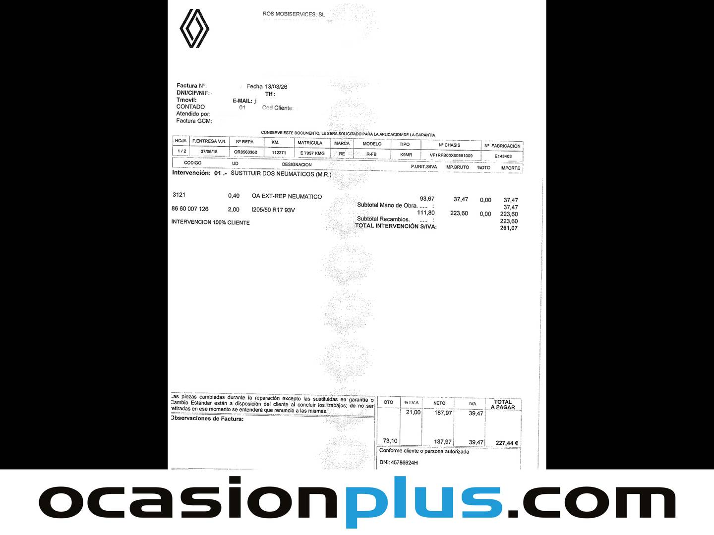 Foto del mantenimiento del Renault Mégane Renault Megane Sport Tourer Bose Energy TCe (130 CV) EDC