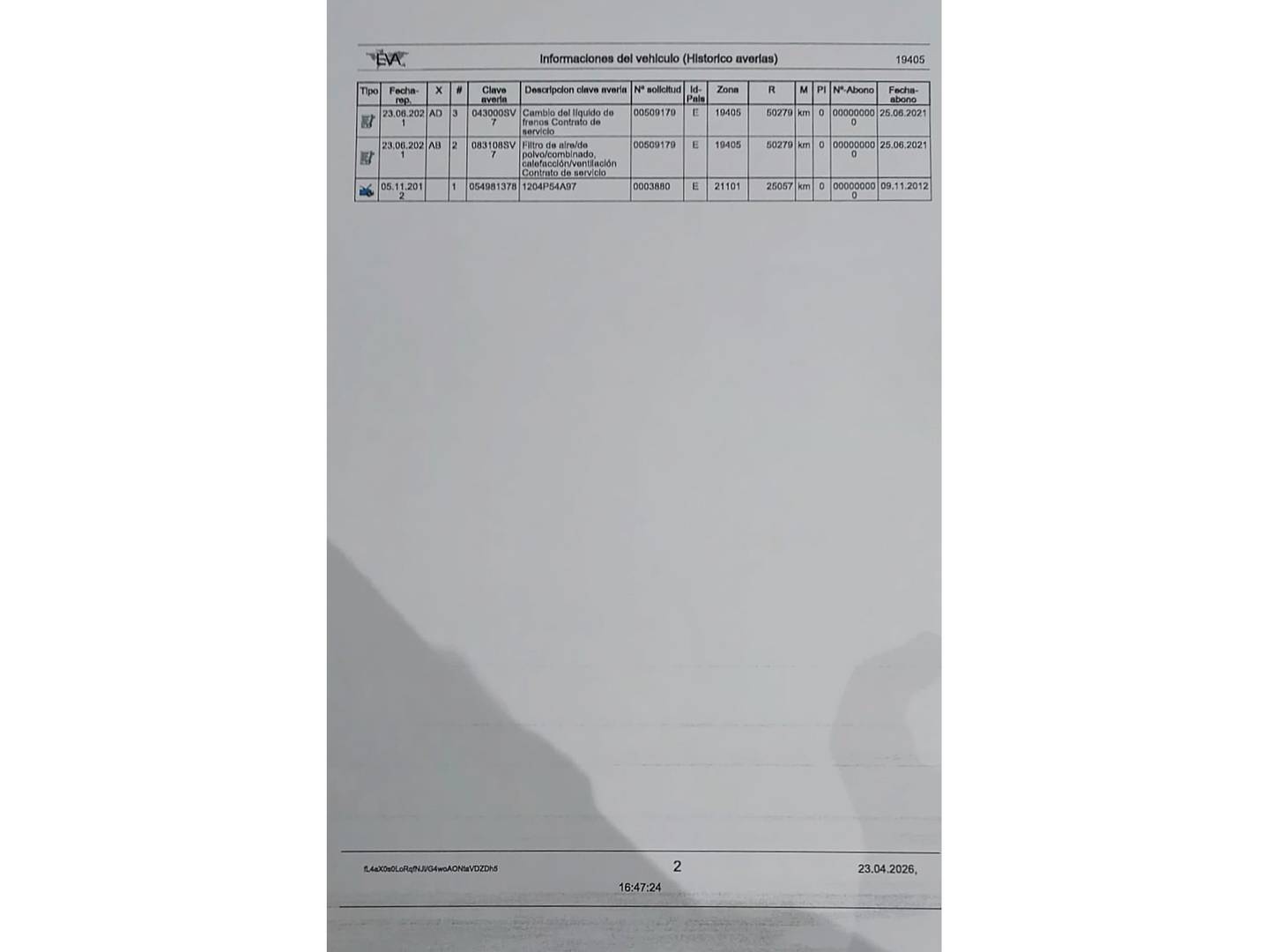 Foto del mantenimiento del Smart fortwo Smart ForTwo Coupe 52 mhd Passion (71 CV)