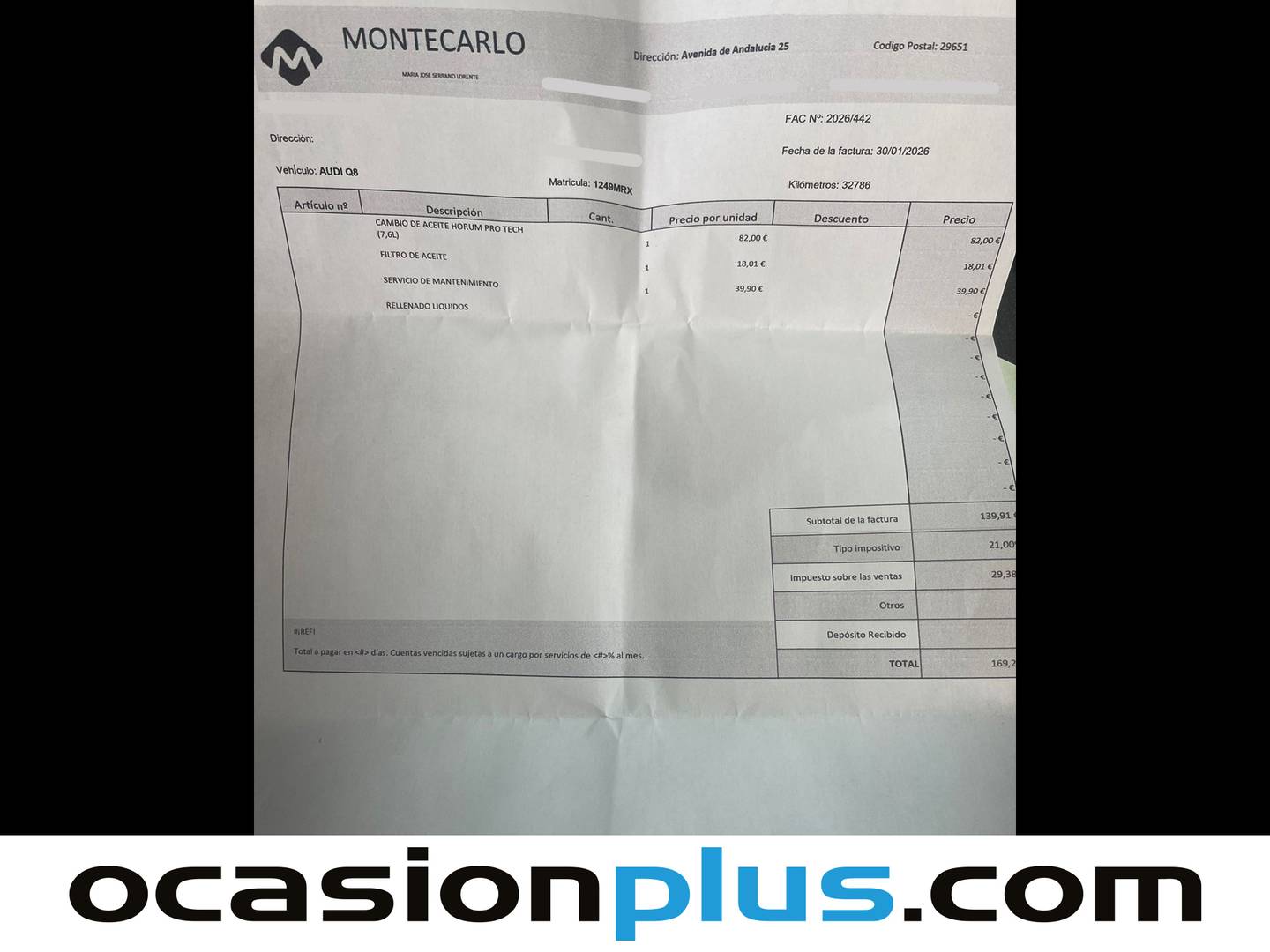 Foto del mantenimiento del Audi Q8 Audi Q8 S Line 55 TFSI quattro (340 CV) tiptronic