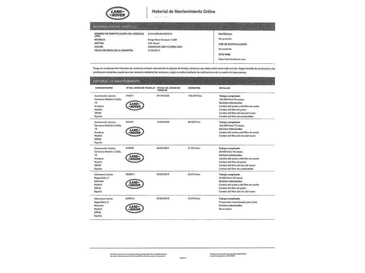 Foto Land Rover Range Rover Evoque Land Rover Range Rover Evoque 2.0L TD4 SE Dynamic 4x4 Auto (150 CV)