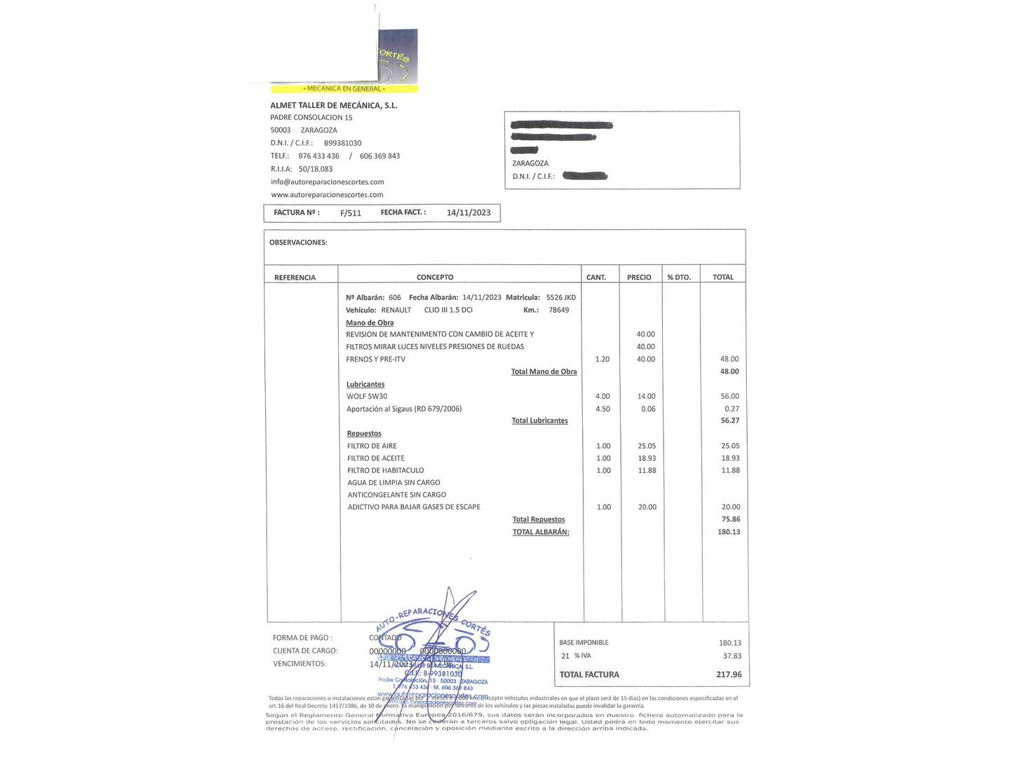 Foto del mantenimiento del Renault Clio Renault Clio TCe 90 Technofeel Energy eco2 (90 CV)
