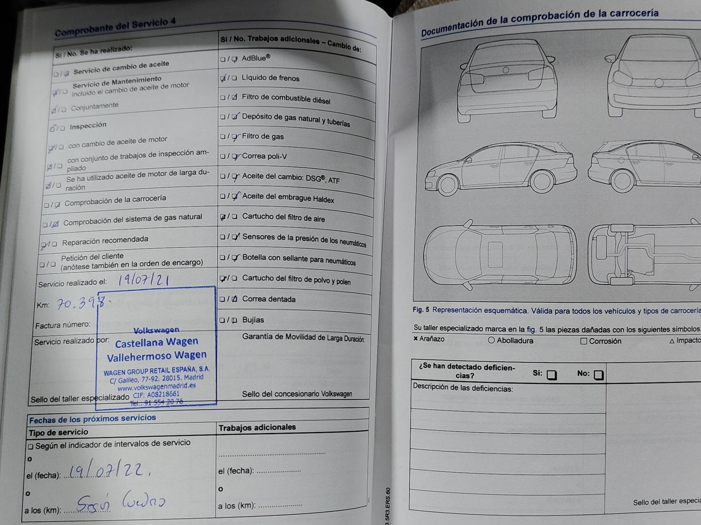 Foto del mantenimiento del Volkswagen Golf Volkswagen Golf Advance 1.4 TSI BMT (122 CV)