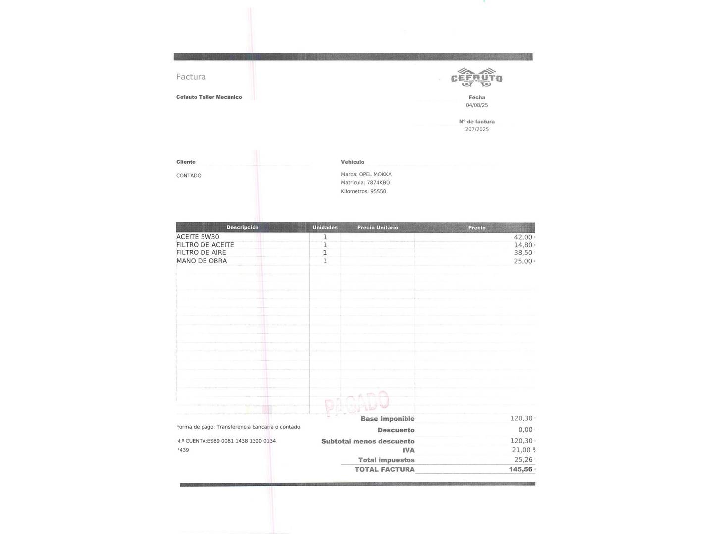 Foto del mantenimiento del Opel Mokka X Opel Mokka X 1.4 Turbo S&S Selective 4X2 (140 CV)