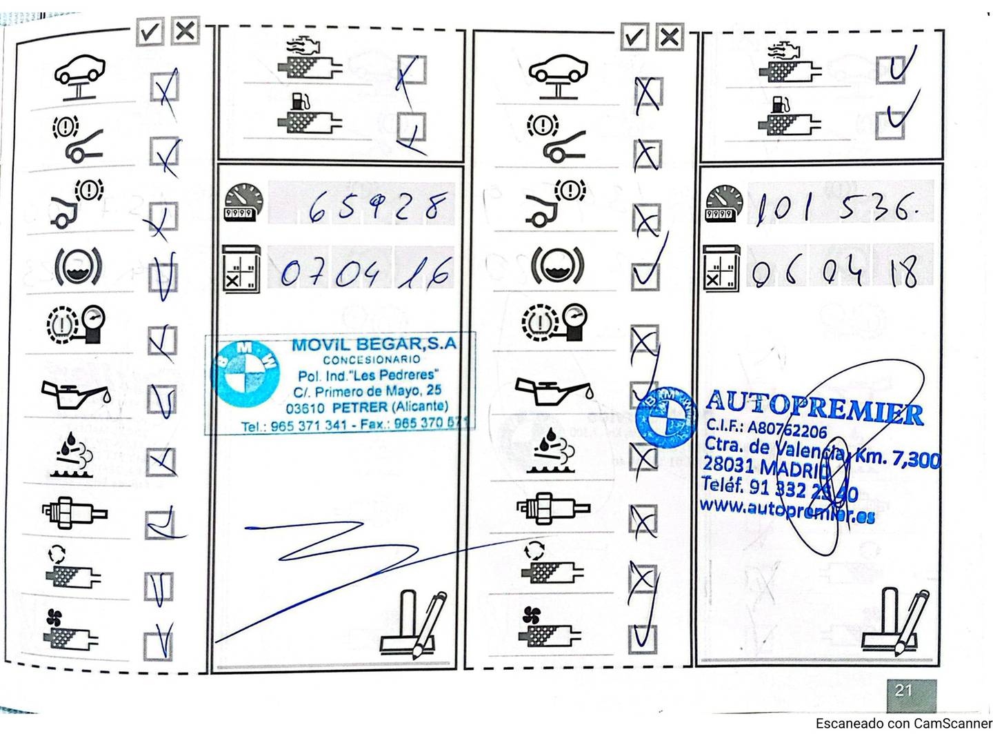 Foto del mantenimiento del BMW X1 BMW X1 sDrive18d (143 CV)