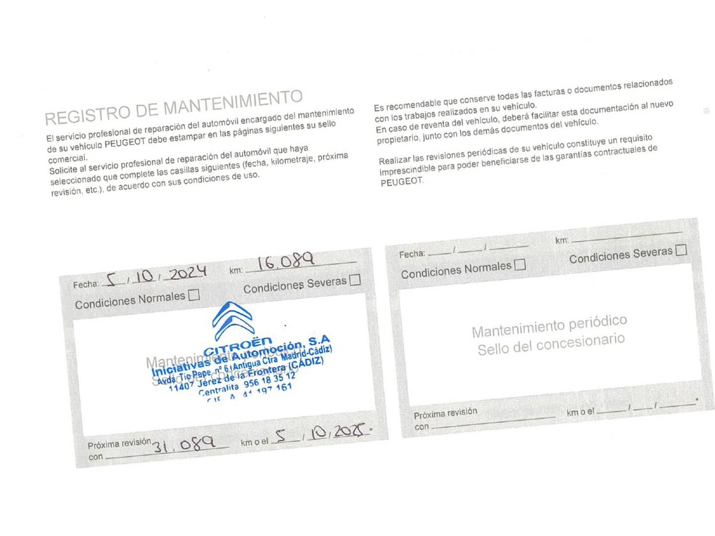Foto del mantenimiento del Peugeot 2008 Peugeot 2008 PureTech 100 S&S Allure (100 CV)