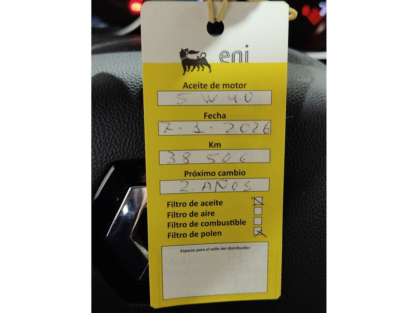 Foto del mantenimiento del Renault Clio Renault Clio Zen TCe (90 CV)