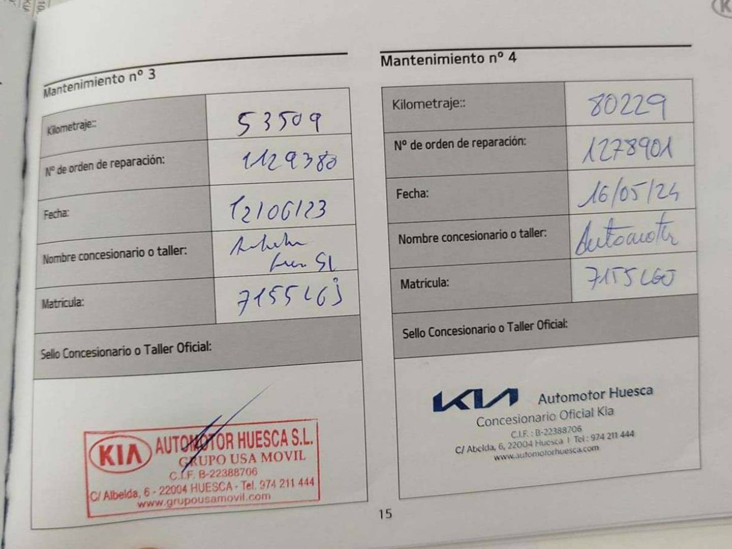 Foto del mantenimiento del KIA Ceed KIA Ceed 1.0 T-GDi Tech (100 CV)