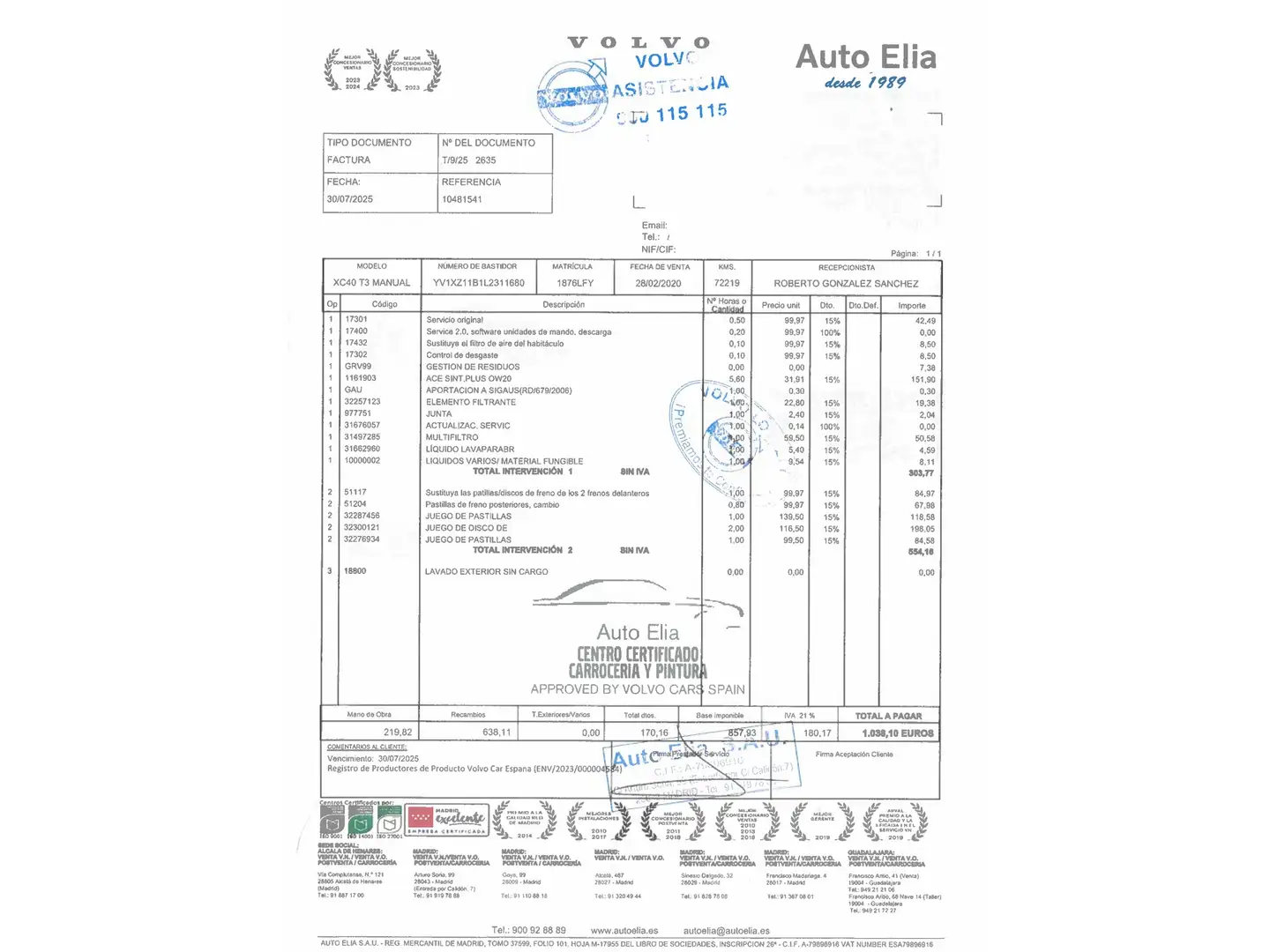 Foto Volvo XC40 Volvo XC40 T3 (163 CV)