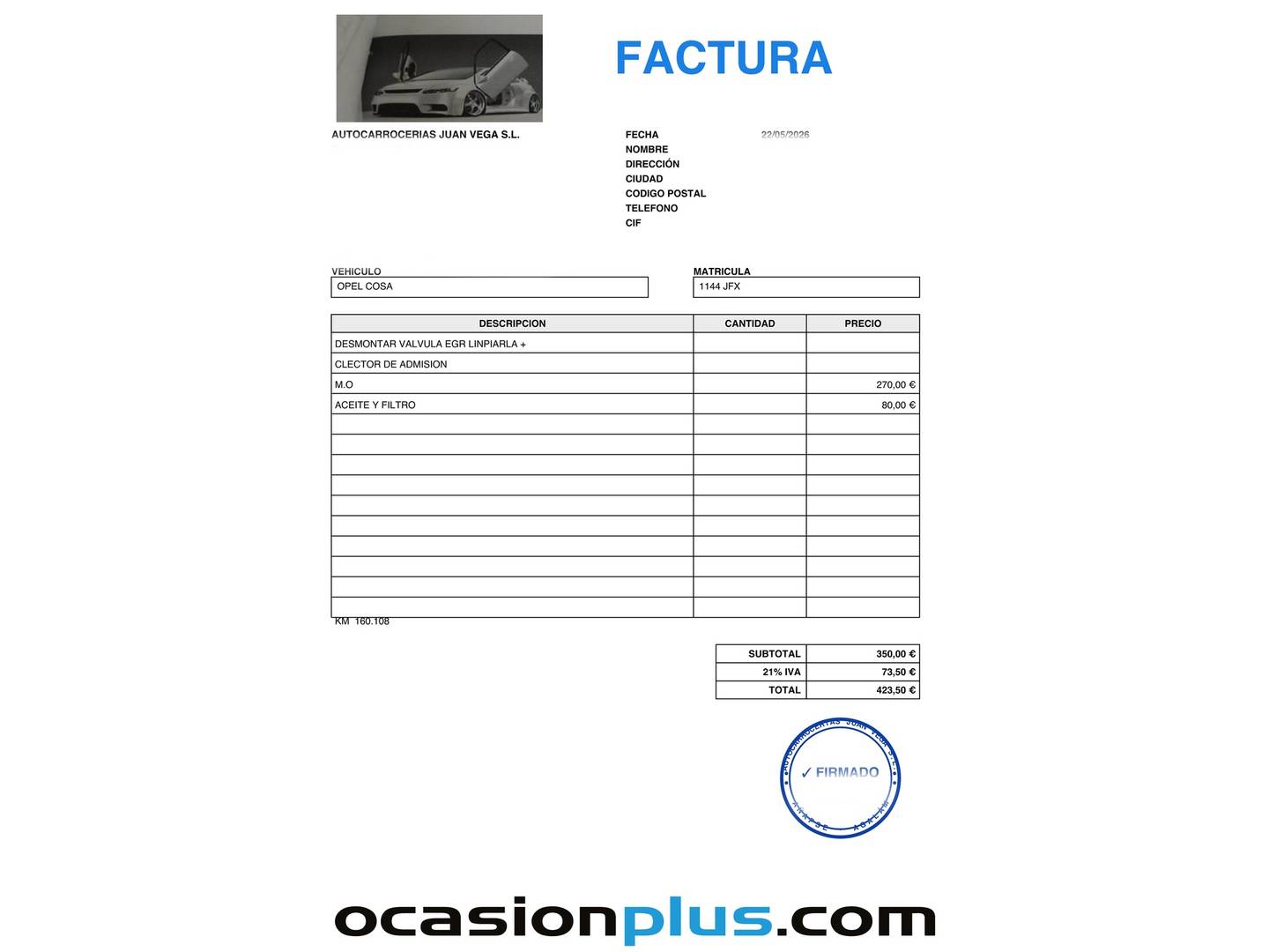 Foto del mantenimiento del Opel Corsa Opel Corsa 1.3 CDTi Expression (75 CV)