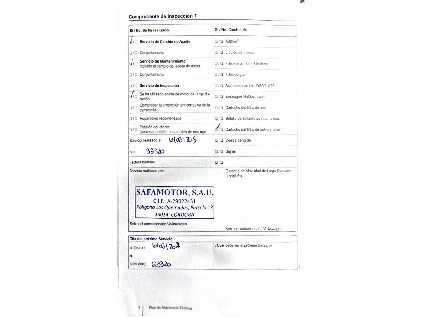 Foto del mantenimiento del Volkswagen Scirocco Volkswagen Scirocco 1.4 TSI (122 CV)