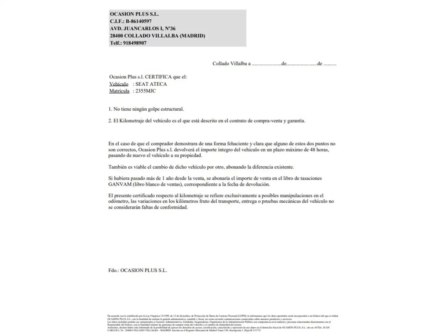 Certificado