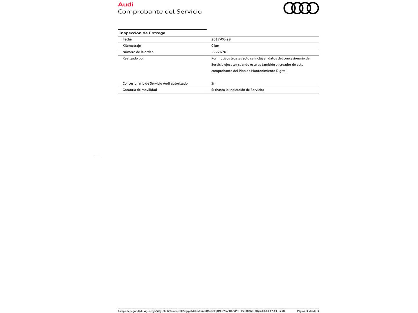 Foto del mantenimiento del Audi Q2 Audi Q2 Design Edition 1.4 TFSI CoD (150 CV)