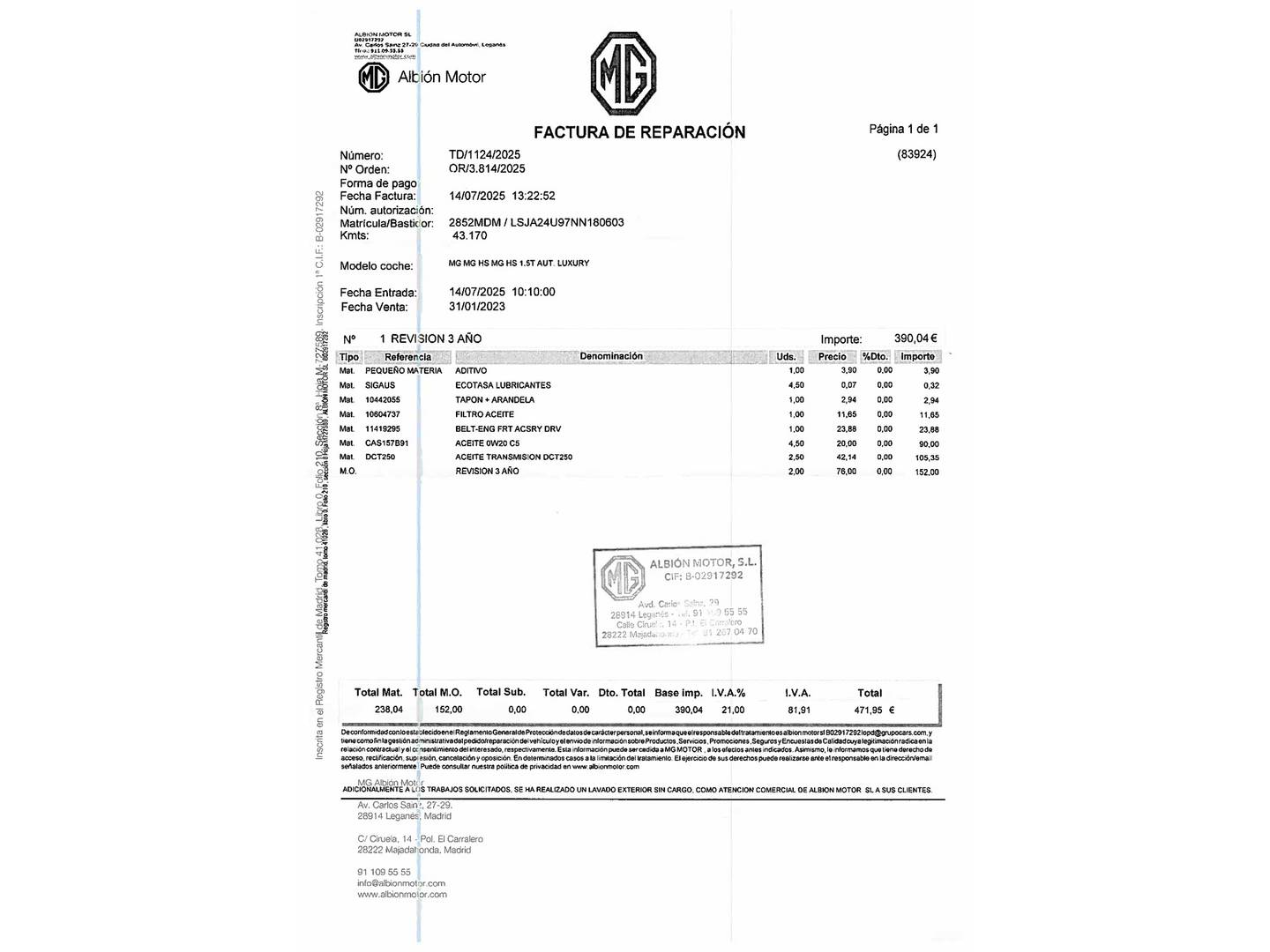Foto MG HS MG HS 1.5 Turbo GDI Luxury DCT (162 CV)