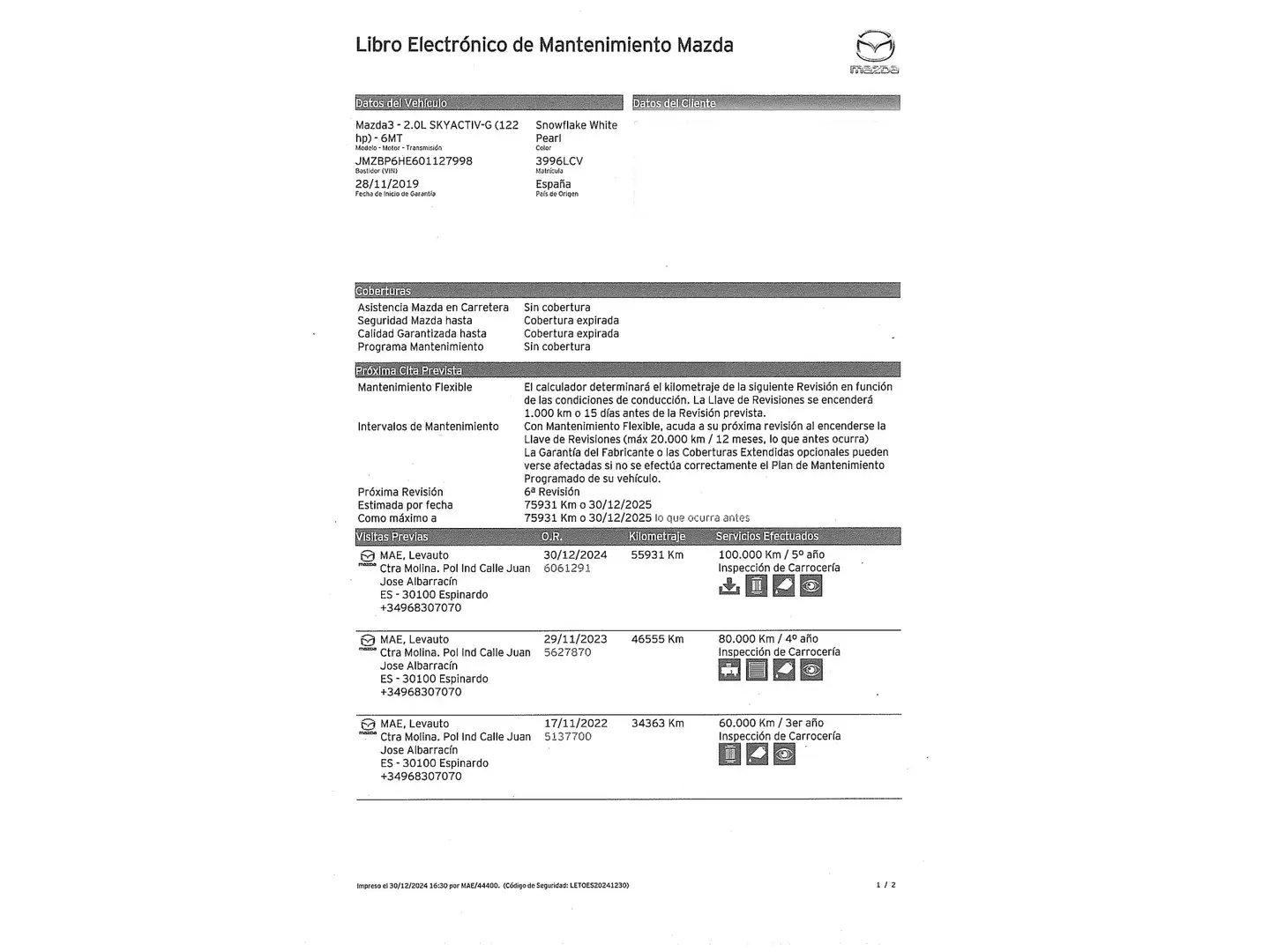 Foto Mazda Mazda3 Mazda Mazda 3 2.0 SKYACTIV-G Zenith (122 CV)