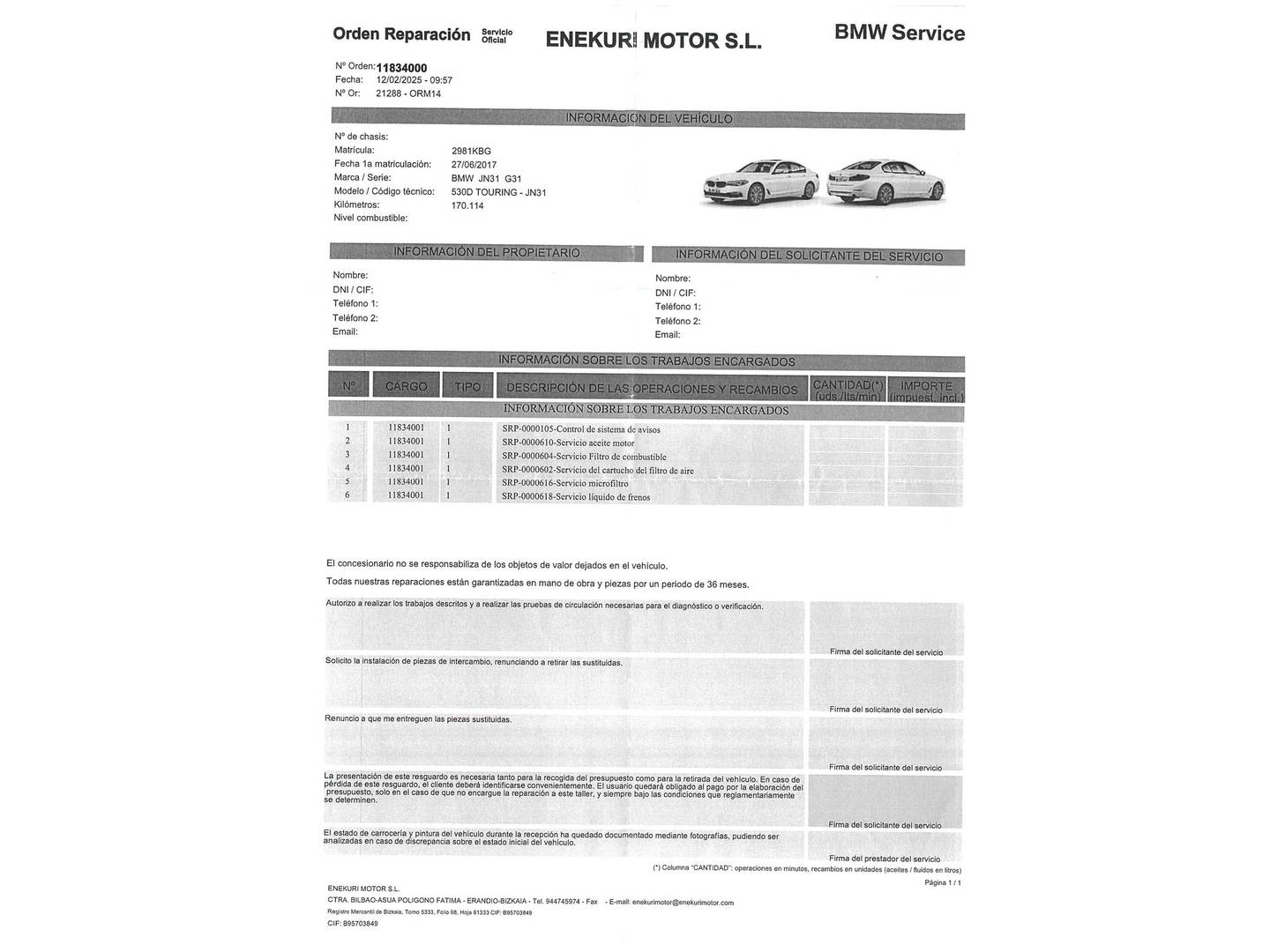 Foto BMW Serie 5 BMW Serie 5 530d Touring (265 CV)