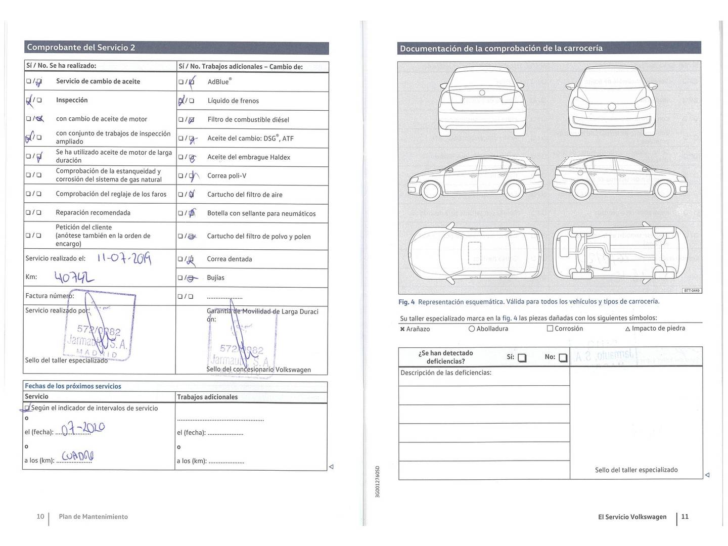 Foto del mantenimiento del Volkswagen Passat Volkswagen Passat 1.4 TSI BMT ACT (150 CV)