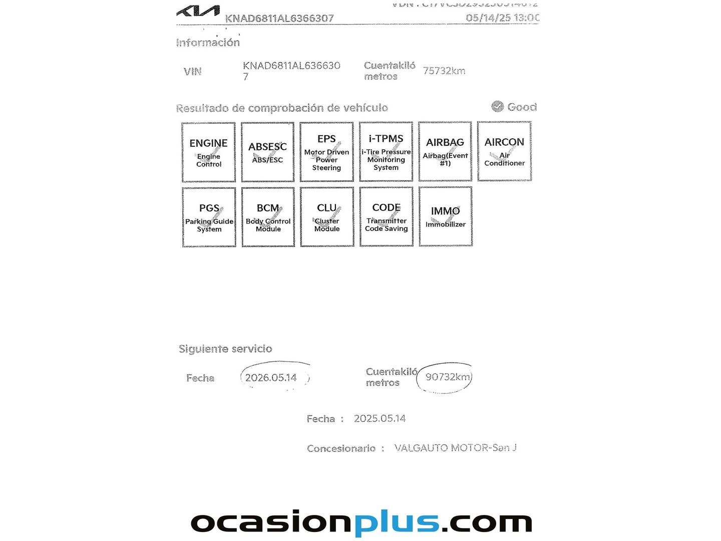 Foto del mantenimiento del KIA Stonic Kia Stonic 1.0 T-GDi Drive (100 CV)