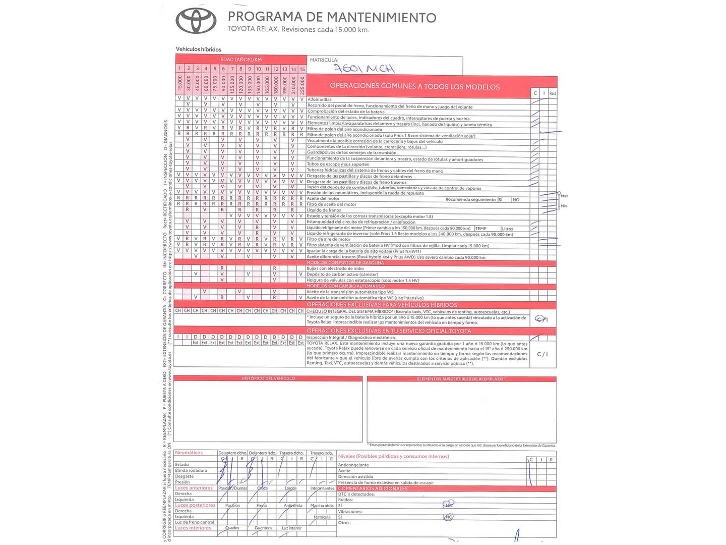 Foto del mantenimiento del Toyota Yaris Cross Toyota Yaris Cross 120H Style (116 CV)