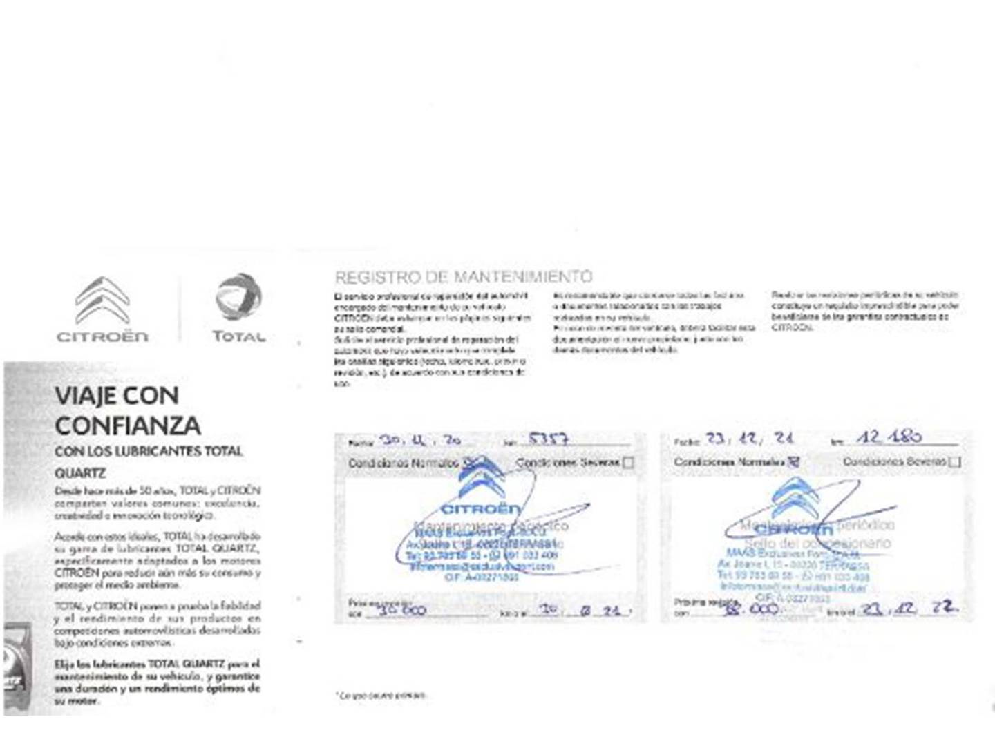 Foto del mantenimiento del Citroën Berlingo Citroën Berlingo Combi BlueHDi 130 S&S Talla M 100 años (130 CV)