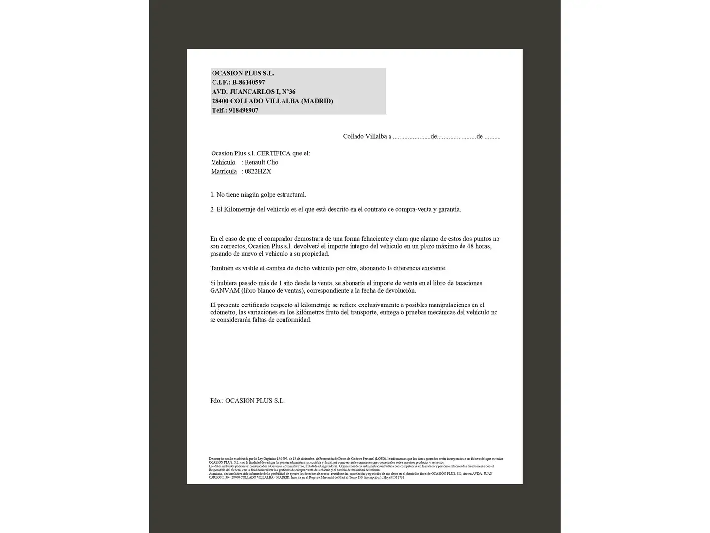 Certificado