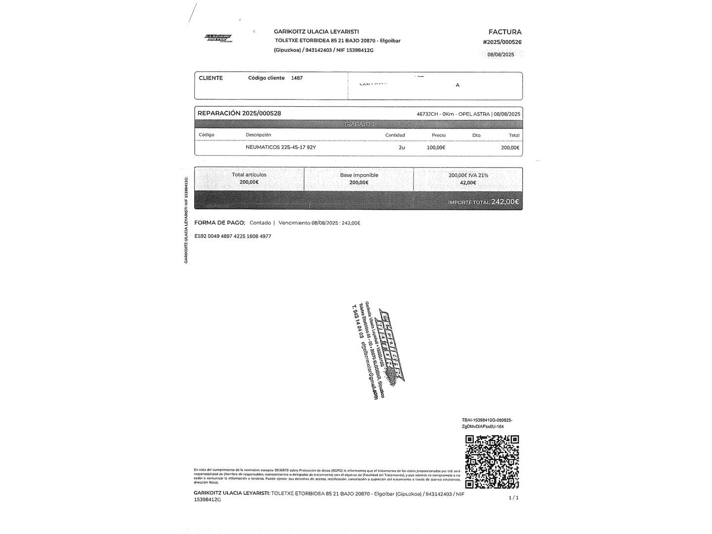 Foto del mantenimiento del Opel Astra Opel Astra 1.6 CDTi Dynamic (110 CV)