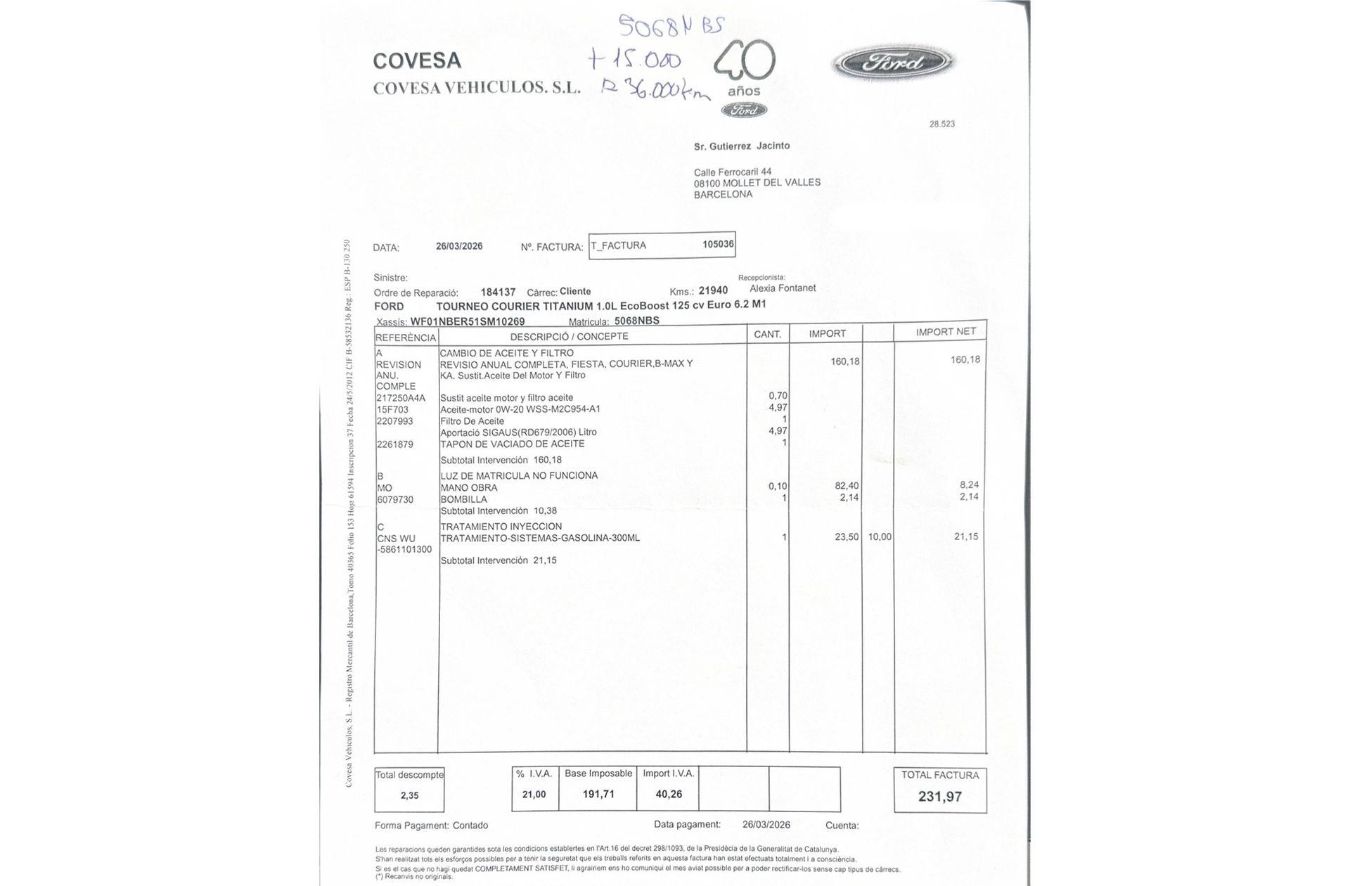 Ford Tourneo Courier 1.0 EcoBoost Titanium - foto 20