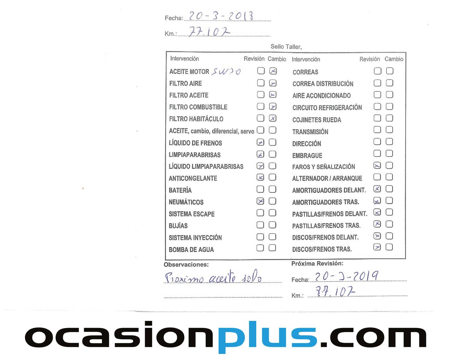 Foto del mantenimiento del Chevrolet Orlando Chevrolet Orlando Orlando 2.0 VCDi LT+ (130 CV)