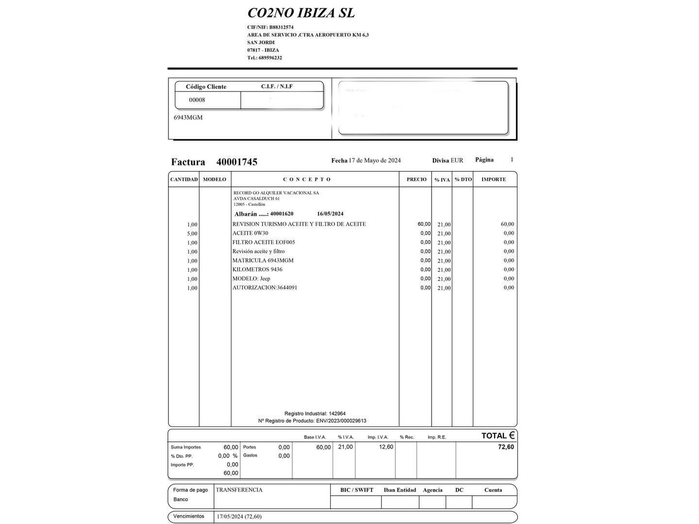 Foto del mantenimiento del Jeep Avenger Jeep Avenger 1.2 G Summit (100 CV)