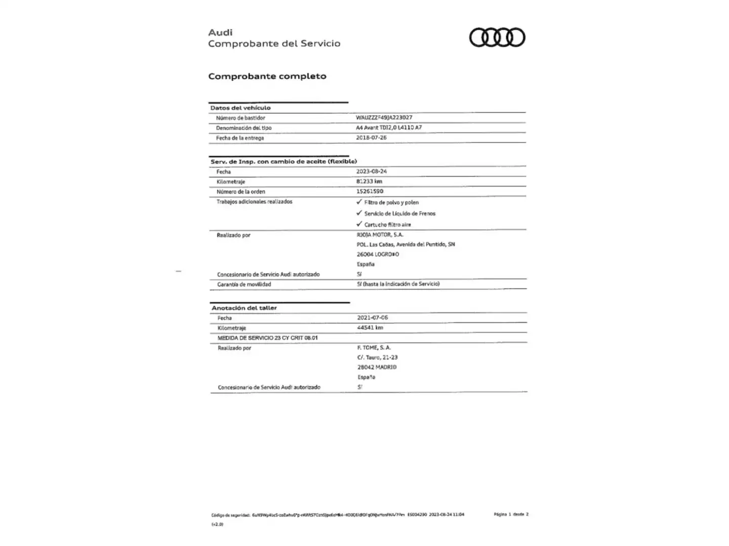 Foto Audi A4 Audi A4 Avant S line edition 2.0 TDI (150 CV) S tronic