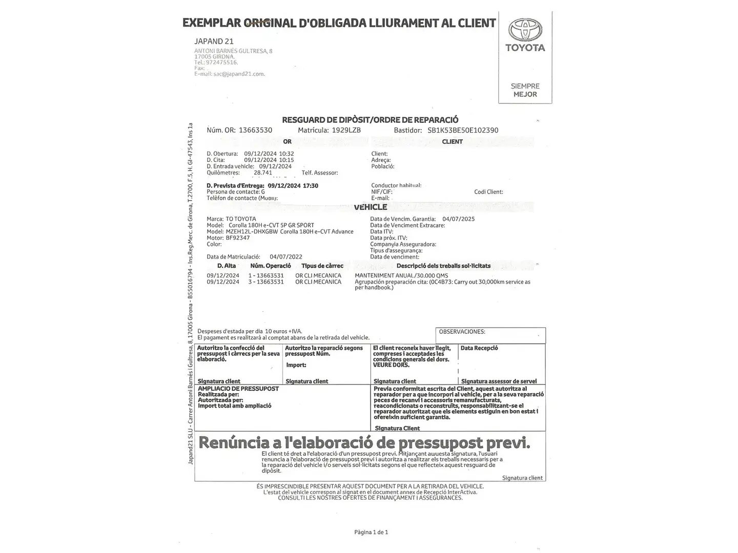 Foto Toyota Corolla Toyota Corolla 180H GR-SPORT E-CVT (184 CV)