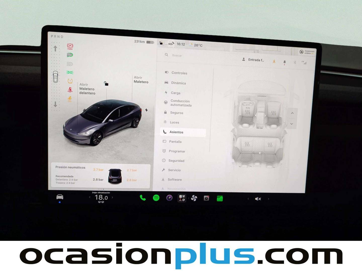 Extras y acabados del Tesla Model 3 Tesla Model 3 RWD (283 CV)